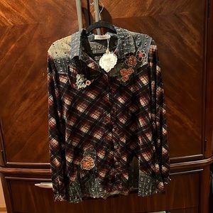 Women’s Country styled Embellished  Button Down